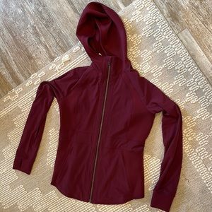 Like New Lululemon Burgundy Zip Up Jacket/Sweatshirt (Size 12)